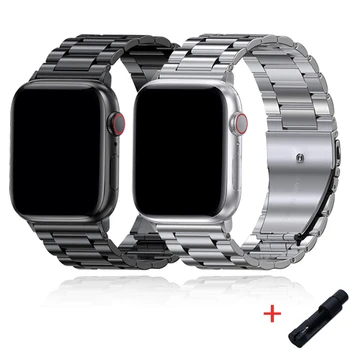 Ремешок из нержавеющей Стали Для Apple Watch Band 49 мм 45 мм 41 мм 40 мм 44 мм 42 мм 38 м Металлический Браслет Для iwatch Серии 9 8 7 Ultra 6 SE 3