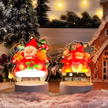 Рождественское акриловое украшение в виде ночника Веселые Рождественские украшения для дома 2023 Navidad Kerst Noel Natal Рождественские украшения Подарки