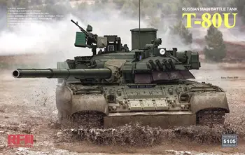 Российский Основной боевой танк Т-80У RYEFIELD 5105 в масштабе 1/35
