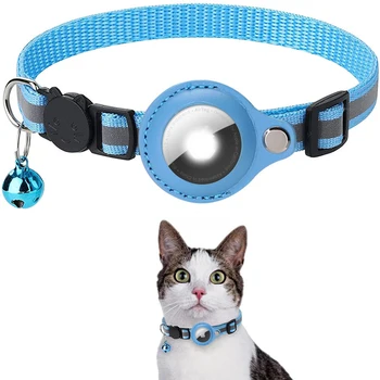 Светоотражающий ошейник для кошек на воздушной подушке GPS Thunderbolt, ошейник для кошек на воздушной подушке Apple, водонепроницаемая коробка на воздушной подушке с колокольчиком