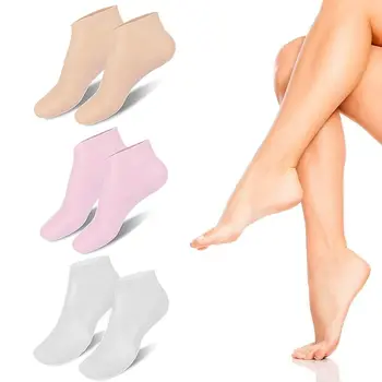 Силиконовые увлажняющие носки для снятия боли, удаляющие омертвевшую кожу, Удаляющие омертвевшую кожу, защитные Носки для спа-педикюра для ног многоразового использования