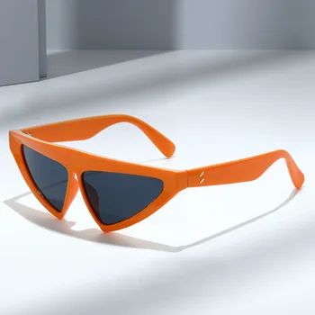 Солнцезащитные очки треугольной формы Для мужчин и женщин 2024 Модные футуристические очки с выпученными глазами Модный роскошный бренд, Дизайнерские солнцезащитные очки UV400