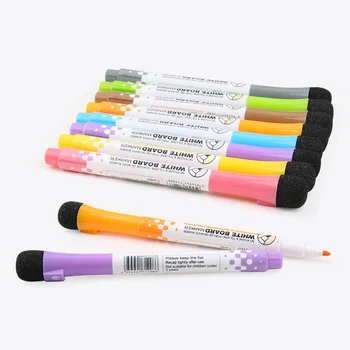 Стираемый магнитный маркер для белой доски, 8 цветов, маркер для классной доски, мел, Стеклокерамика, Офисный школьный художественный маркер, канцелярские принадлежности