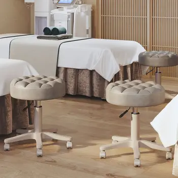 Табуретки для гостиной, специализированные шкивы для салонов красоты, регулируемые вращающиеся стулья для парикмахерских, домашние круглые табуретки-пуфики