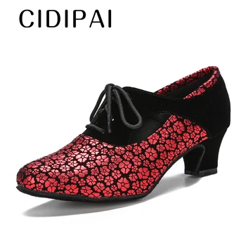 Туфли для латиноамериканских танцев CIDIPAI Baotou, туфли для бальных танцев на кубинском каблуке, обувь для джазовой сальсы, современная обувь на мягкой подошве, обувь для вечеринок, танцевальная обувь