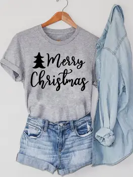 Фестивальный тренд, Прекрасный сезон, Веселого Рождества, Модные новогодние женские футболки с графическим принтом, одежда с коротким рукавом, футболка