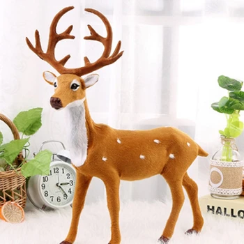 Фигурка лося, статуэтки для дома, С Рождеством, Новогодние подарки, декор, модель оленя