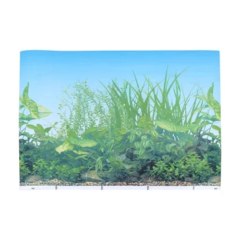 Фоновая наклейка Клейкие обои Декоративные картинки Подводный фон Декор для аквариума с рыбками (42x30 см в стиле H)