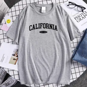Футболка с принтом Западного побережья Калифорнии, Новинка, духовные мужские футболки, Хлопковая авангардная одежда, забавная брендовая футболка для мужчин
